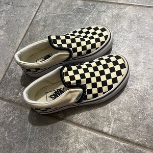 13.0 US Kids Checkered Board Vans New!